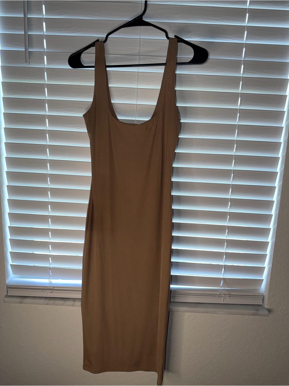Sleeveless Nude Bodycon Midi Dress
